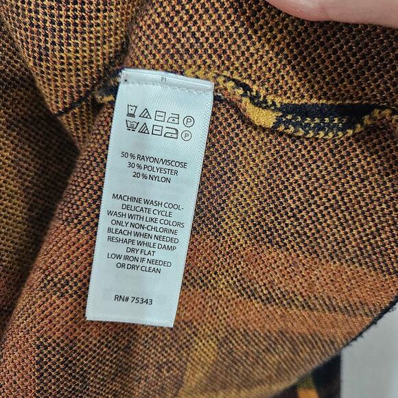 Joie Plaid Knit Shacket Womens Full Zip Multicolor Sweater Jacket Size Large - Picture 7 of 8